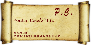 Posta Cecília névjegykártya